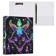 thumbnail image 3 of Cartoon Devil Magic Hardcover 3 Ring Binder 1.5 inch Round Rings with Interior Pockets Binders Organizer Office School 1 Pack, 3 of 9