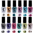 thumbnail image 3 of Penkiiy Metallic Nail Polish Mirror Nail Polish Reflective Manicure Mirror Effect Glossy Nail Lacquer Kit 17 Colors 6ML, 3 of 5