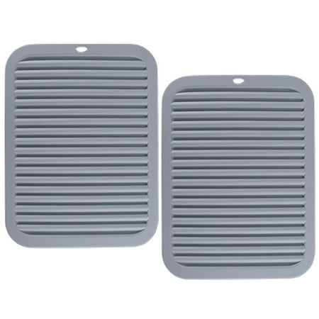 

2 Pieces Silicone Table Mat Stain Resistant Hot Pot Trivets Mat Pastry Pad Restaurant Countertop Place Mat Waterproof Reusable