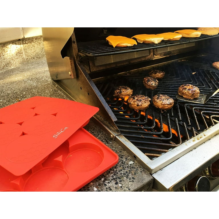 Chef Buddy Gourmet (Red) Panini Press – Sandwich Maker with Nonstick Plates  – Indoor Countertop Cooking Burgers, Steak, Grilled Cheese, 9.5 x 10.5 x