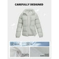 thumbnail image 3 of CAMEL Womens Winter Outerwear Coats Warm Cotton Jacket Fashion Parkas Casual Lightweight Jackets Gray, 3 of 11