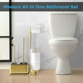 thumbnail image 5 of All in one toilet brush, plunger toilet paper holder Bath Set Gold, 5 of 6