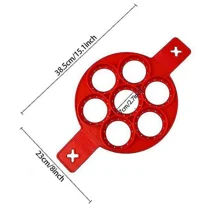 Nonstick Flip Cooker Pancakes Mold Silicone 7 Circles Reusable Pancake Maker Egg Ring Kitchen Cooking Baking Tools