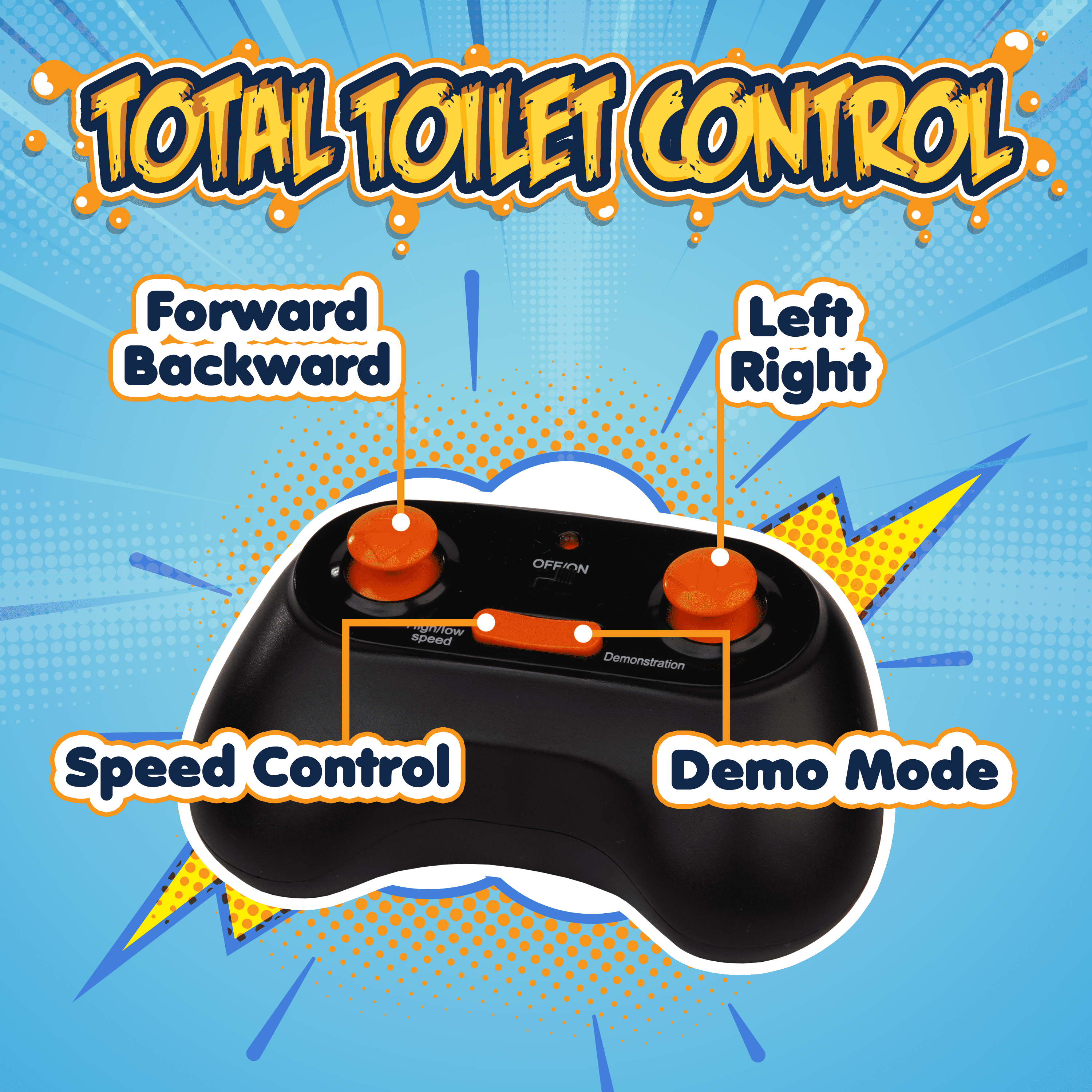 Force1 Summer Toilet RC Car 2 pack Novelty Indoor Remote Control Ages 6+