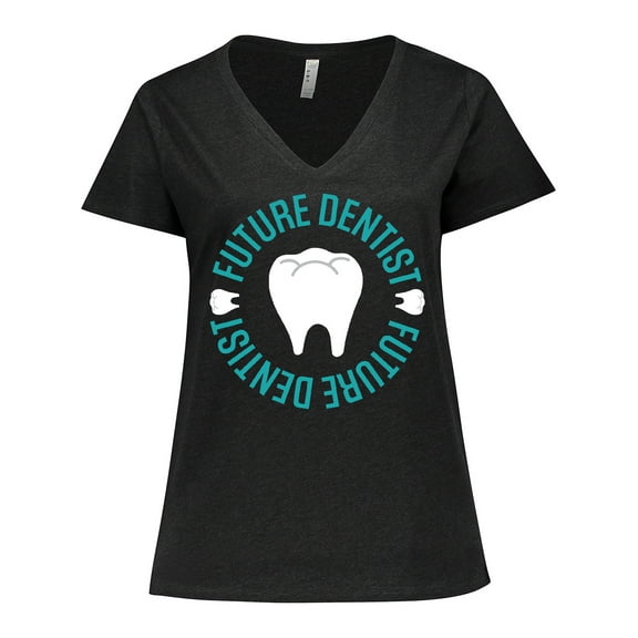 Inktastic Future Dentist Childs Dentistry Women's Plus Size V-Neck T-Shirt