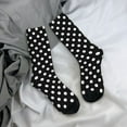thumbnail image 6 of Black White Polka Dot Stockings Women Men Classic Spots Socks Breathable Novelty Socks Aut, 6 of 6