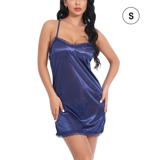 Vestido de lencería encantadora para mujer, camisón de encaje, correa de espagueti, ropa de dormir, ropa de dormir kenally XX000141-02