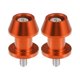 thumbnail image 1 of 1 Par de Spools de Brazo oscilante de Motocicleta 6mm CNC Spools de Brazo oscilante Deslizadores Soporte Naranja, 1 of 7