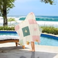 thumbnail image 3 of Yayeee Kids Hooded Towels Toddler Soft Absorbent Beach Bathing Wrap 50" x 23.5", Beige Abstract, 3 of 5