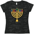 thumbnail image 3 of Inktastic Hanukkah Menorah Candles Women's T-Shirt, 3 of 5