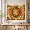 thumbnail image 5 of Sun Face With Crescent Moons And Flowers Mystical Boho Art for Celestial Art Lovers Sun Moon Decor Housewarming Gift Tapestry Wall Hanging for Bedroom, Living Room and Dorm, 5 of 7