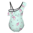 thumbnail image 6 of Kuromi And My Melody Girls One Piece Swimsuits Hawaiian Ruffle Swimwear Beach Bathing Suit Outfits, 6 of 7