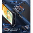 thumbnail image 7 of LEYI for Samsung Galaxy A13/ A32/ A23 5G 4G Case, Samsung A04S Case with 2 Pack Tempered Glass Screen Protectors, Heavy Duty Hard PC Textured Back Case for Samsung A13 5G 4G/ A32/ A23/ A04S, Blue, 7 of 7