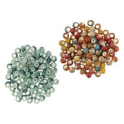 200pcs Vintage 6mm Round Loose Ceramic Beads Charms for Jewelry Making DIY