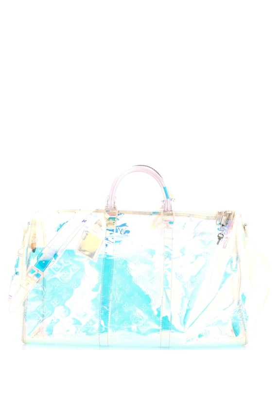 Pre-Owned Keepall Bandouliere Bag Limited Edition Monogram Prism PVC 50 By Rebag