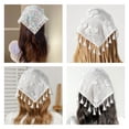 thumbnail image 2 of Sweet Girls Lace Bandana Sheer Hair Kerchief Tie Back Headwrap Flower Pattern Breathable Turban for Girls Photo Props, 2 of 9