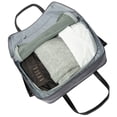thumbnail image 6 of Protege 18" Carry on Adjustable Strap Weekender Duffel with Luggage Pass Through, Soothing Grey, 6 of 8