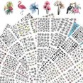 thumbnail image 2 of BN1213 1224 Mixed Floral Geometric Water Transfer Decals Stickers Nail Art, 2 of 5