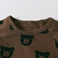 thumbnail image 4 of Toddler Baby Boy Clothes Bear Style Long Sleeve Cotton Tops and Long Pants Set Fall Sweatsuits Outfits Brown 0-3 Months, 4 of 6
