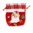 thumbnail image 2 of Xihbxyly La Mejor Oferta Nuevas Decoraciones Navideñas Noche Buena Divertida Bolsa de Mano y Cordón Bolsa de Manzanas de Papá Noel para Jardín de Infantes y Escuela, 2 of 6