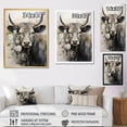 thumbnail image 4 of Designart "Cow Sumi Asian beauty X" Asian Floater Framed Canvas Wall Art, 4 of 7