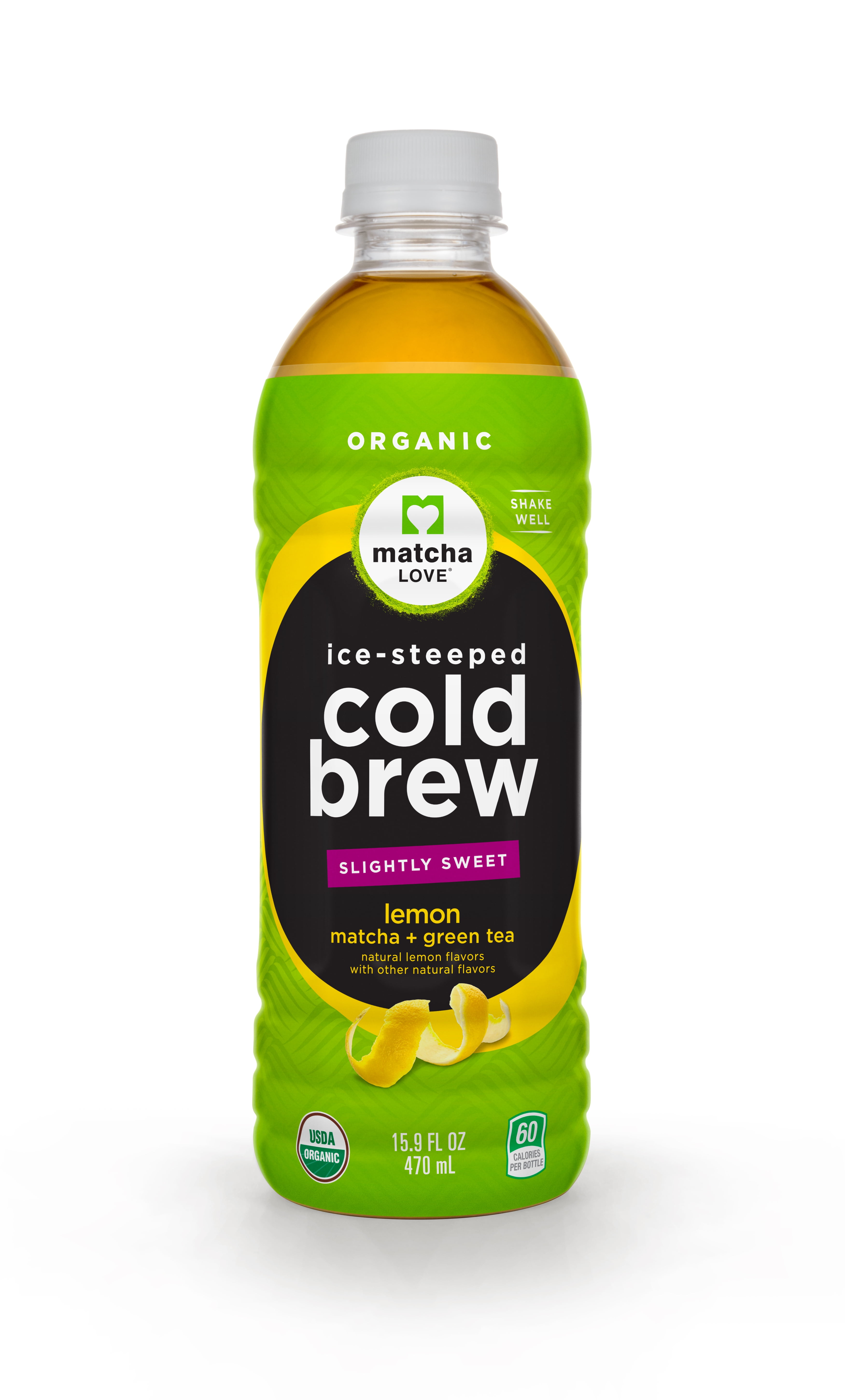 (12 Bottles) Matcha Love Cold Brew Slightly Sweet Lemon Matcha Plus