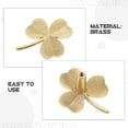 thumbnail image 4 of LYTMENT Vintage Brass Shamrock Handle for Dresser Cabinet and Drawer Unique Leaf Shaped Decorative Pull for Wardrobe Closet,and Cupboard, 4 of 8