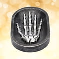 thumbnail image 4 of EeaseMX Jabonera de mano con diseño de calavera y esqueleto gótico, bandeja escurridora de jabón para cocina, baño y ducha (negra), 4 of 7
