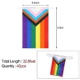 thumbnail image 2 of Progress Rainbow Pride Flags Banner String,32.8 ft 40 Pcs LGBT Flags Banner for Rainbow Transgender LGBT Gay Lesbian Pride Bars Decoration, 2 of 8