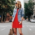 thumbnail image 4 of Lsque Red Pattern Summer Dresses for Women – Sleeveless T-Shirt Swing Sundress, Perfect for the Beach and Casual Days, 4 of 7