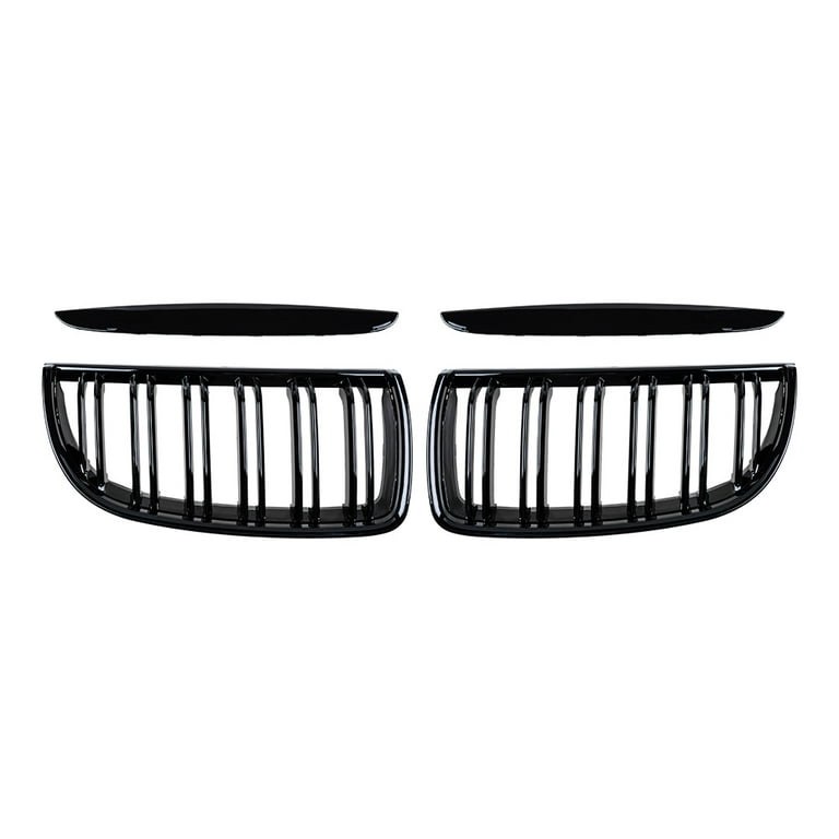 Glossy Black Front Bumper Grill Grille for 2007-2008 BMW E90 328xi 335i 