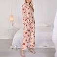 thumbnail image 3 of Goofa Strawberries Printed Women’s 2 Piece Pajama Set Super,Pajamas Women's Long Sleeve Sleepwear Soft Button Down Loungewear Pjs Lounge Set Nightwear-, 3 of 9