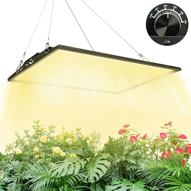 LED Grow Lights, Plant Grow Light Samsung LED, Sunlike Full Spectrum Grow Light Coverage for Indoor Plants Seeding, Flowering, Dimmable Grow Lamp for Greenhouse, No Noise -