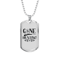 thumbnail image 1 of Fini la Chasse Collier en Acier Inoxydable Ou en or 18 Carats Chien Tag 24" Chaîne, 1 of 8