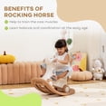 thumbnail image 3 of Rocking Horse for Toddlers 1-3 Years, 4-in-1 Baby Rocking Horse with Detachable Balance Board and Push Handle, Brown, 3 of 11
