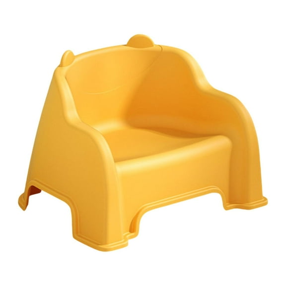 deevoka Small Stool Foot Rest Stable Sturdy Comfortable Foot Stool with Back Support Yellow