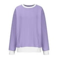 thumbnail image 5 of MeetoTime Women's Crewneck Sweatshirts Fall Long Sleeve Oversized Pullover Sweatshirts with Pockets, 5 of 5