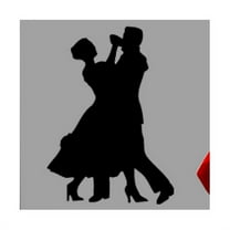 Wallhogs Couple Dancing Silhouette Cutout Wall Decal