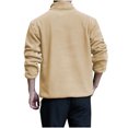 thumbnail image 4 of ZCFZJW Mens Casual Henley Shirts Long Sleeve Quarter Button up Stand Collar Pullover Sweatshirts Trendy Athletic Workout Outdoor T-Shirts Tops XXXXXL, 4 of 9