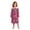 Hot Pink, variant on JIAYUE Girls Christmas Nightgown Long Sleeve Crew Neck Ruffle Cuff Plaid Xmas Light Print Pajamas Dress For Casual Wear