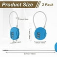 thumbnail image 3 of Uxcell 2-Pack Candado de Combinación, Aleación de Zinc, Candado de Combinación Redondo de 3 Dígitos para Equipaje, Candado Sin Llave para Exterior [Azul], 3 of 7