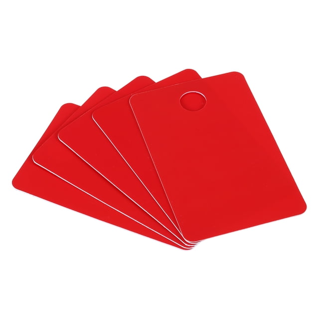 Unique Bargains 2.76 x 4.33' NFC Blank PVC Color Cards, 50 Pcs, Red