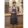 thumbnail image 6 of Awhale Multipurpose Denim Chefs Black Bib Apron - BBQ, Painting, Garden, Cooking for Men and Women with 5 pockets, 6 of 6