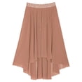 thumbnail image 3 of Zaldita Kids Girls Long Sheer Ballet Dance Skirt Shiny Elastic Waist Lyrical Dance Maxi Skirt Ballerina Dancewear Dusty Pink 6, 3 of 6