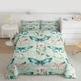 thumbnail image 2 of Homewish Teal Butterflies 3-Piece Full Size Comforter Sets for Boys Girls,Chic Flowers Bedding Comforter Set,Spring Graden Lightweight Bedding Sets,Microfiber Bedroom Decor,Reversible, 2 of 8