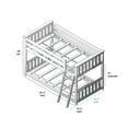 thumbnail image 6 of Twin Over Twin Low Bunk With Two Guard Rails, White, 6 of 9