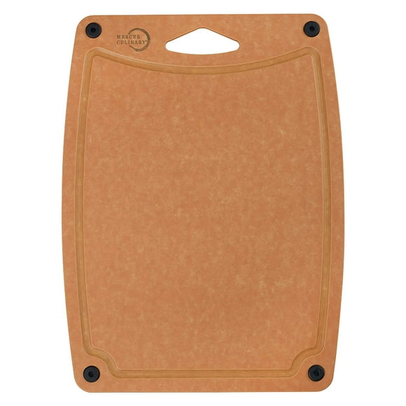 Tabla De Cortar Compuesta Mercer Culinary De 14 9/16" X 10 13/16" Con Patas De Silicona Y Canal Mediano Integrado