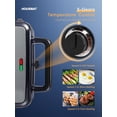 thumbnail image 3 of HOUSNAT Sandwichera, waflera 3 en 1 con platos extraíbles, prensa Panini de 1200 W con placas antiadherentes intercambiables, luces indicadoras, control de temperatura de 5 engranajes (negro), 3 of 5