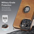 thumbnail image 5 of Classy Design Luxury Leather Phone Case for iPhone 15 Non-Slip Grip Full Body Ultra Slim Protective Case (2023,6.1”) (Brown), 5 of 11