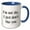 Blue/White, variant on 3drose, Image of Im Not Shy I Just Dont like You Quote, 15oz Two-tone Yellow Mug